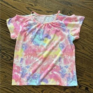 Pink and Blue Tie-Dye Girls Tee
